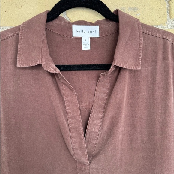 Bella Dahl Brown Chambray Shirt Dress - Picture 2 of 3